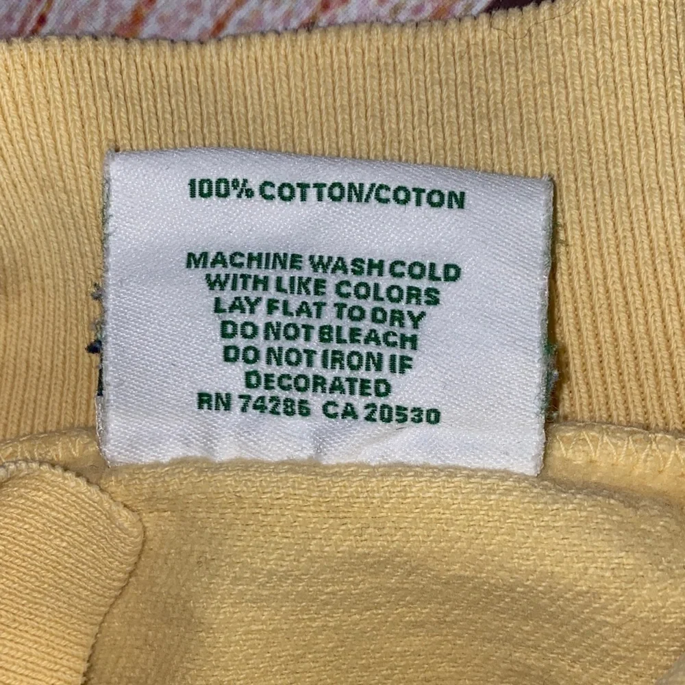 Vintage WEK by Kellsport Polo Sweatshirt S/M Yellow Embroidered Car Made USA